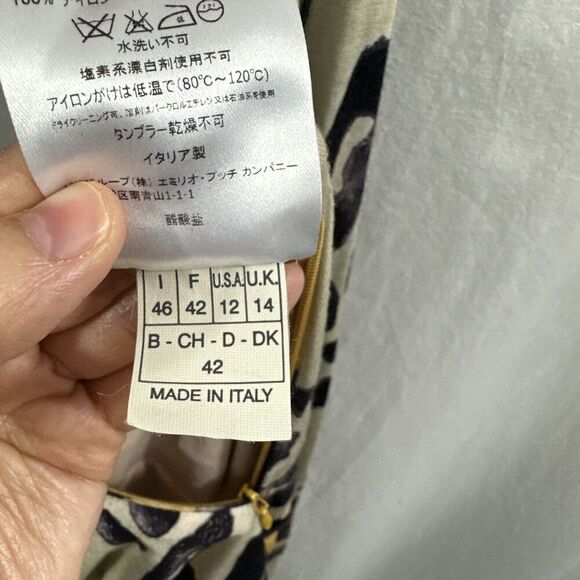 Emilio Pucci Long Sleeve Dress in Black and Gold - Picture 10 of 12